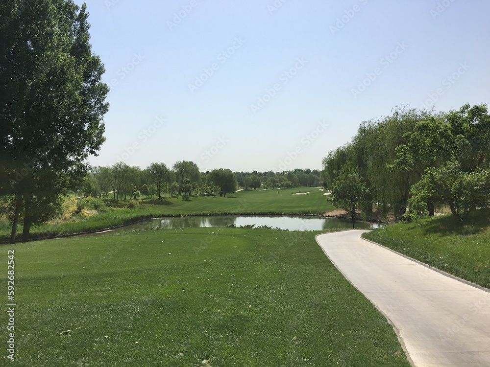 a beautiful golf course