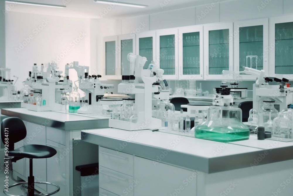 modern research laboratory. AI Generated modern research laboratory. AI Generated