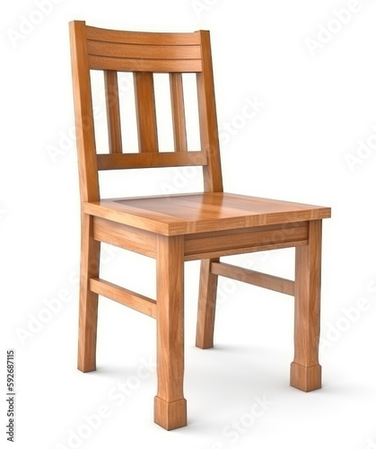 Wooden chair with round seat