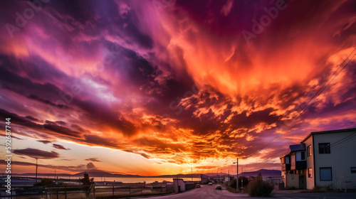Intense Atmosphere of Dramatic Sky, ai generated