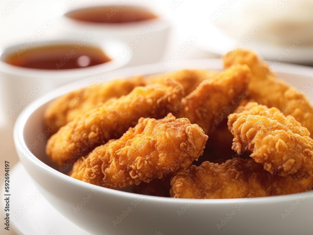 Close-Up Shot of a Perfectly Golden Brown Crispy Chicken. Close-Up Shot of a Perfectly Golden Brown Crispy Chicken.