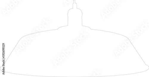 Chandelier silhouette drawing. Pendant light vector drawing