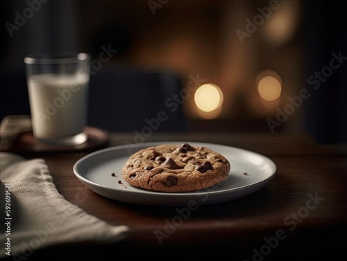 Product Photo of a Freshly Baked Chocolate Chip Cookie.