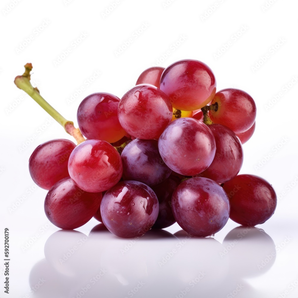 Grape fruit isolated on white background. Generative AI Grape fruit isolated on white background. Generative AI
