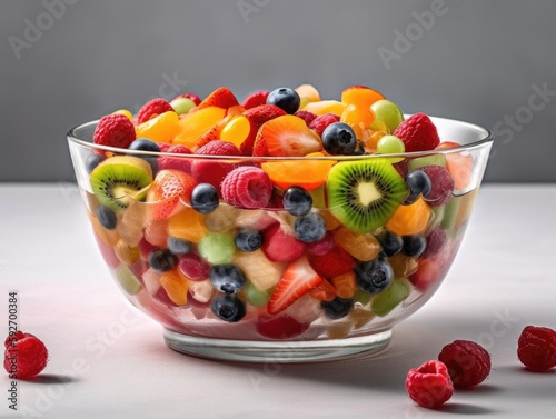 Colorful and Fresh Fruit Salad Image File