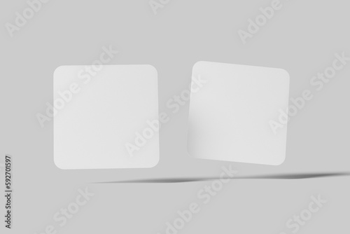 Free Download Square Sticker Mockup - GFXLoad