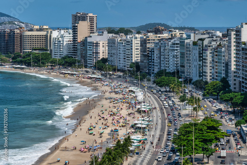 Copacabana Beach in Rio De Janeiro © skostep