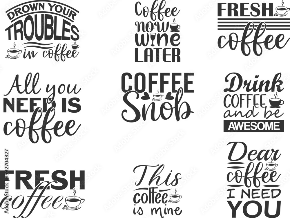 Coffee Quotes SVG Bundle 6