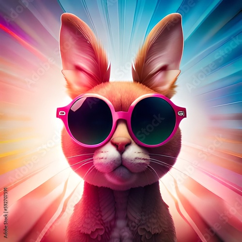 cat with sun glasses © Abdul