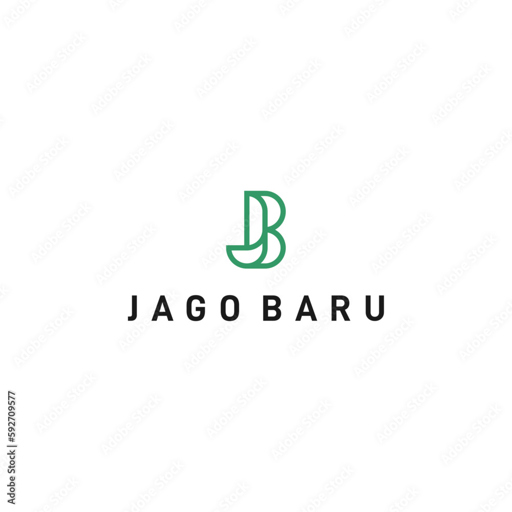 JB monogram logo design modern JB monogram logo design modern