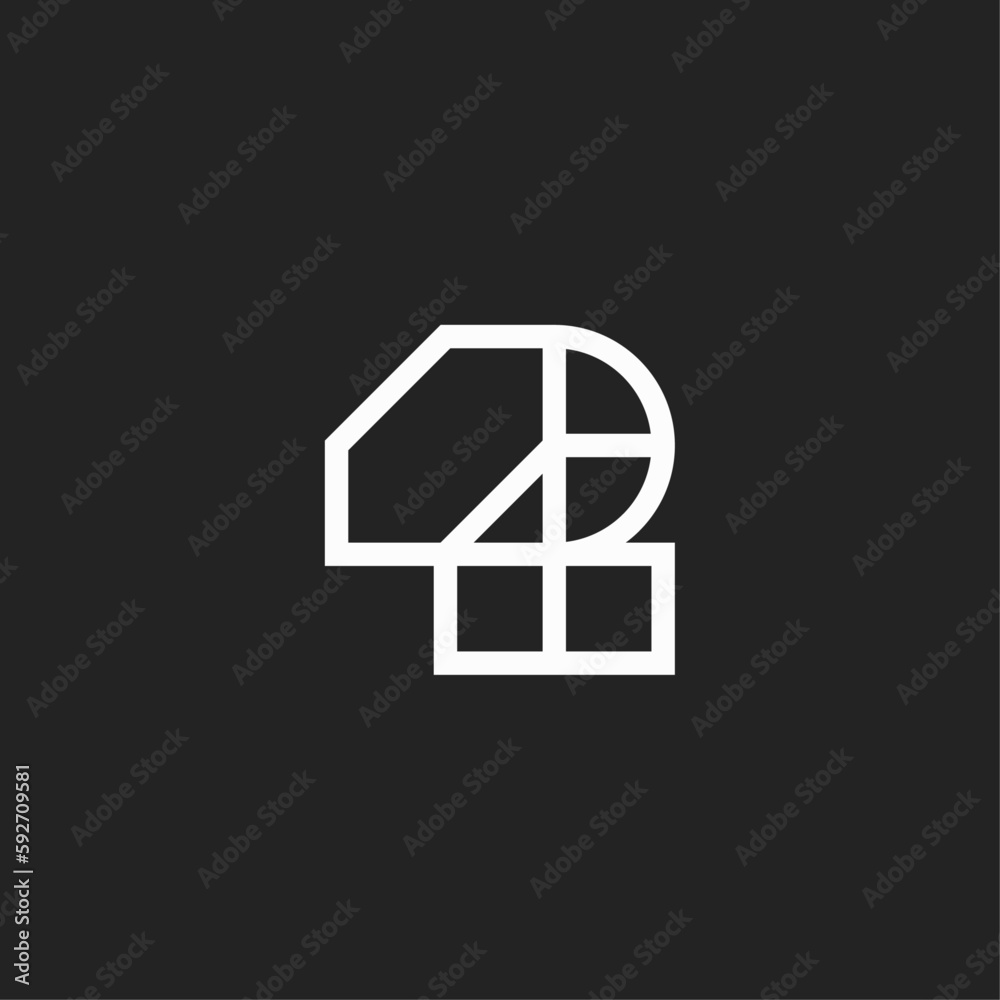 number 42 logo line style number 42 logo line style