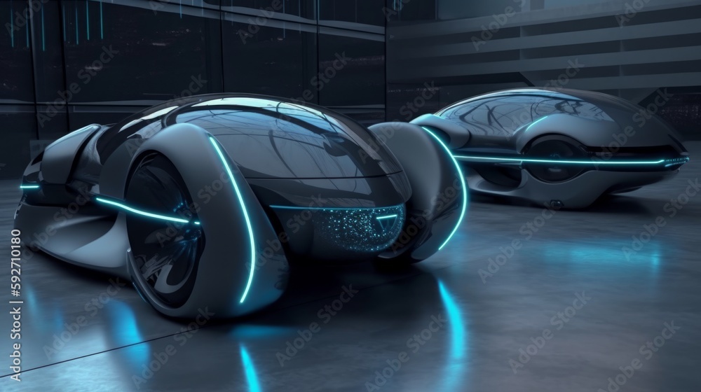 Futuristic car design. Generative AI