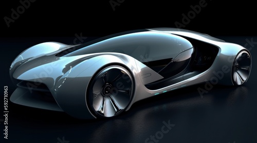 Futuristic car design. Generative AI