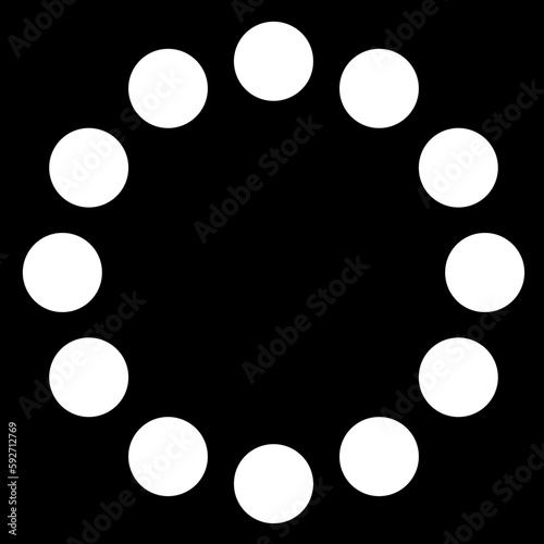 Circle made of circles vector image represents the concept of time, schedules, and deadlines with its geometric design, making it a perfect fit for business and marketing presentations, UX/UI designs.