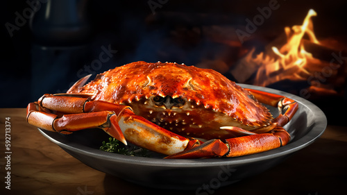 Golden King Crab seafood Delicious meal food photography   photo