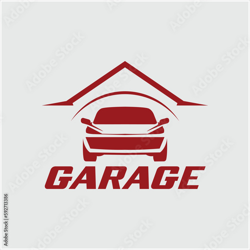red car service logo design