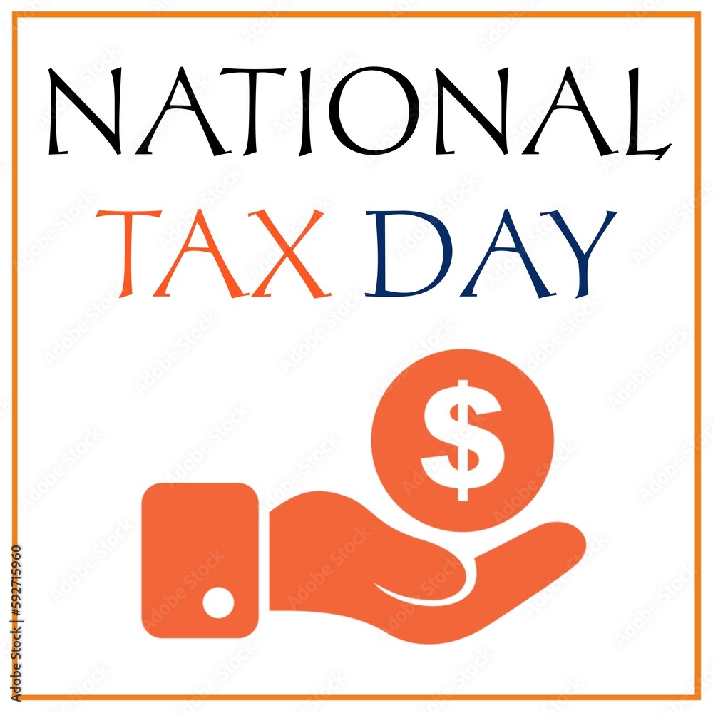 illustration of a dollar sign, National tax day 15 April. In the United States, the day on which individual income tax returns must be submitted. illustration of a dollar sign, National tax day 15 April. In the United States, the day on which individual income tax returns must be submitted.