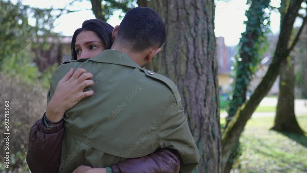 Two people empathic embrace during difficult times. Loving caring relationship having compassion and support Two people empathic embrace during difficult times. Loving caring relationship having compassion and support