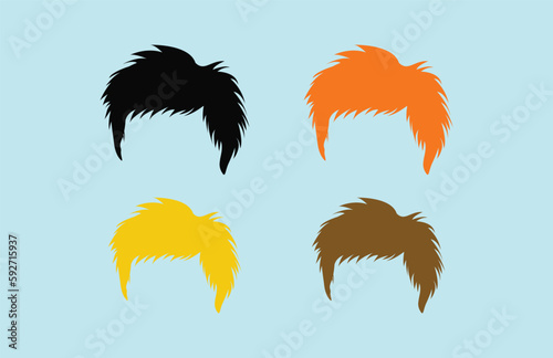 young man 4 color hair style