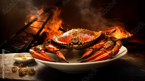 Golden King Crab seafood Delicious meal food photography   photo