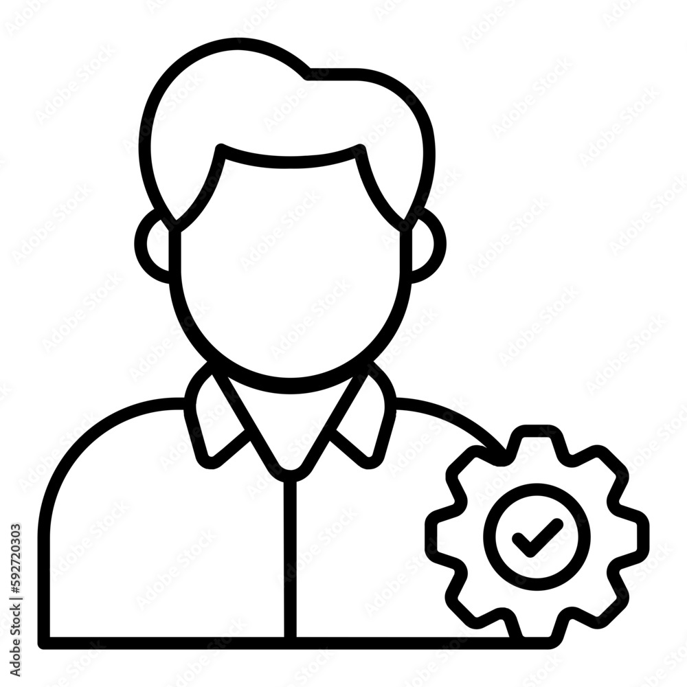 Manager Thin Line Icon Manager Thin Line Icon