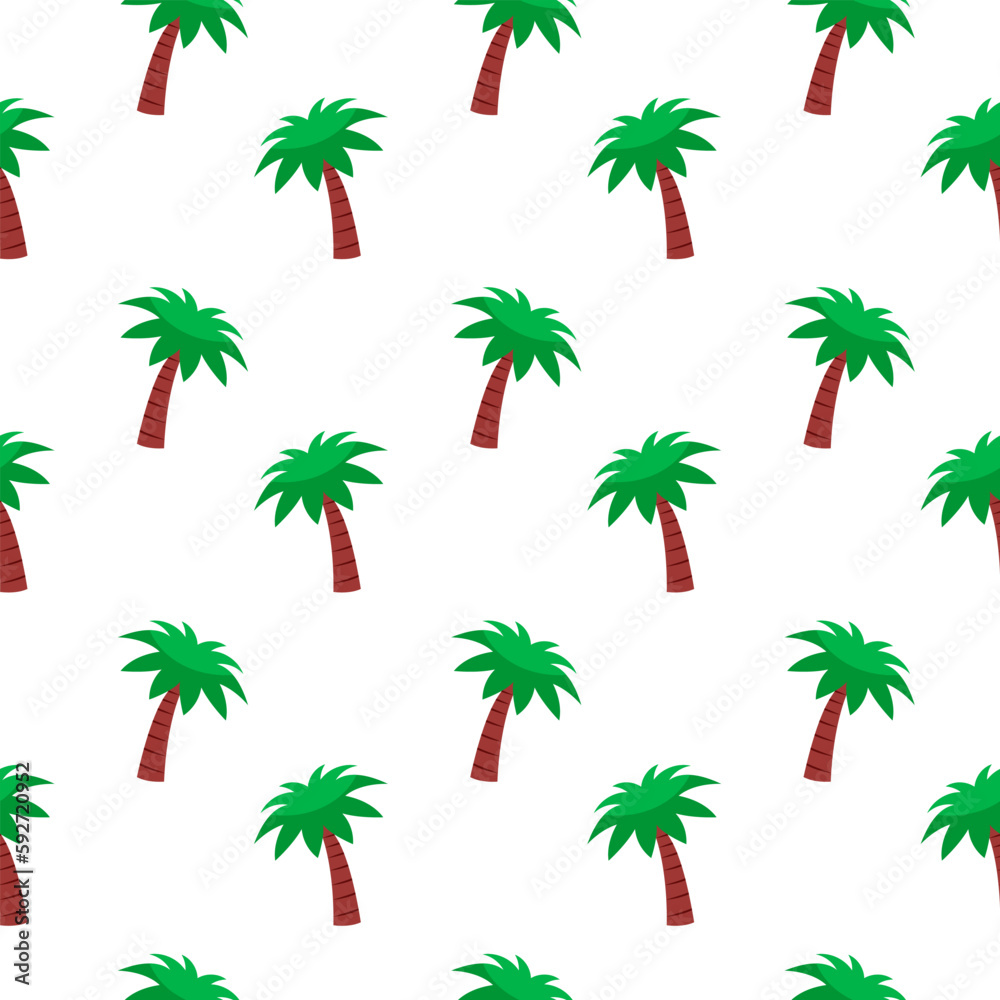 Obraz premium Pattern on cartoon palms on the white background
