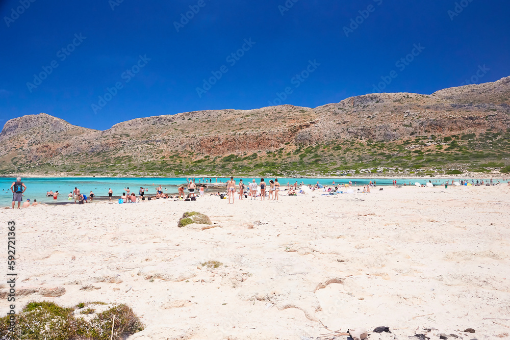 The island Gramvousa and the bay Balos The island Gramvousa and the bay Balos