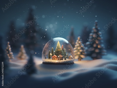 illustration christmas tree wallpaper snow, christmas element © 3dimensi2000