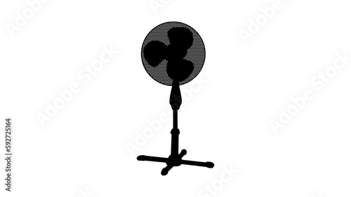 Cooling fan silhouette
