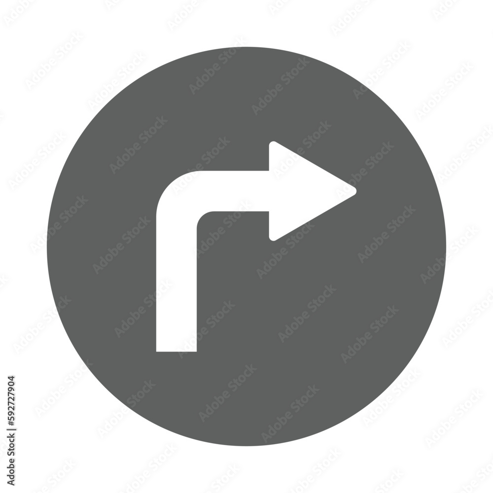 Direction, arrow icon. Gray vector graphics. Direction, arrow icon. Gray vector graphics.
