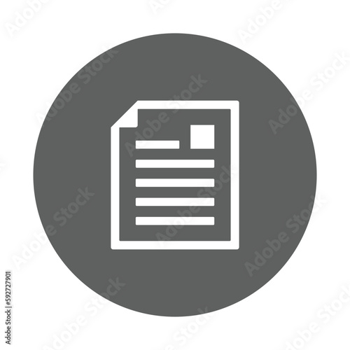 Document, text, format icon. Gray vector graphics.