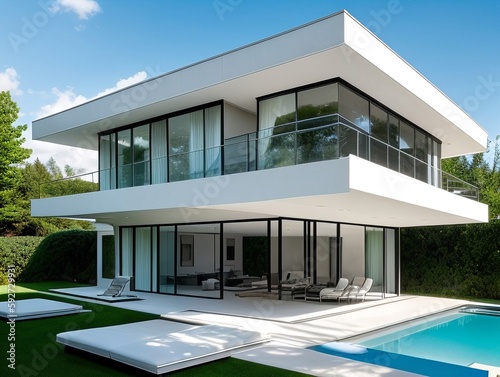 Luxury modern house, generative ai © inspiretta