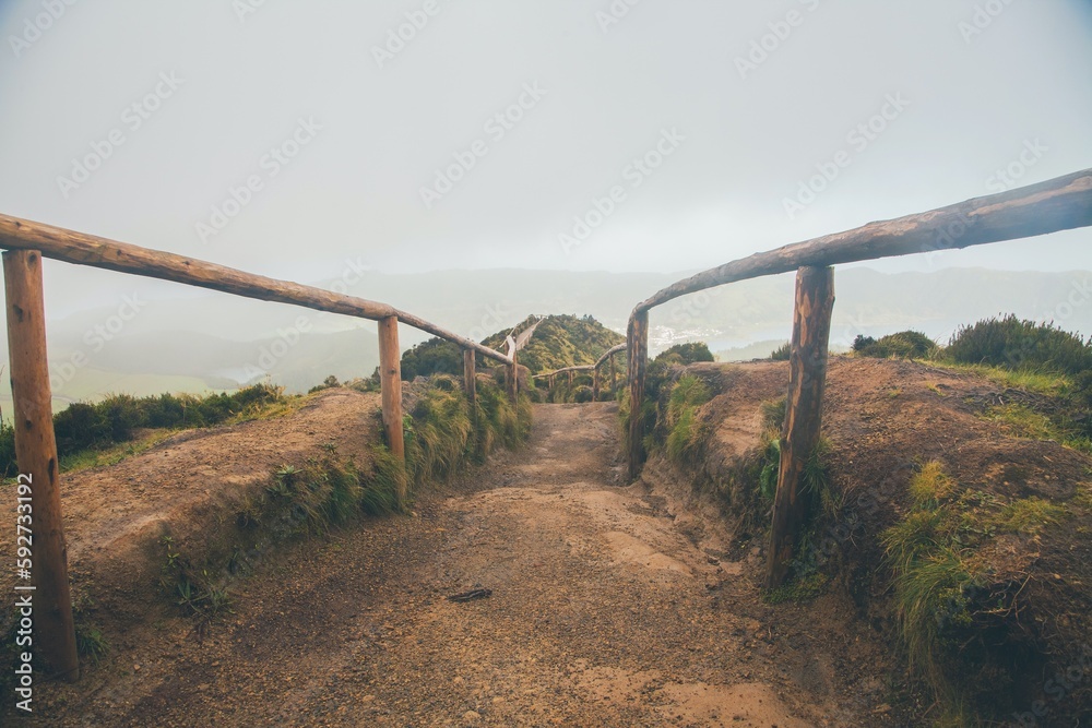 Fototapeta premium View of Sete Cidades in Sao Miguel, the Azores