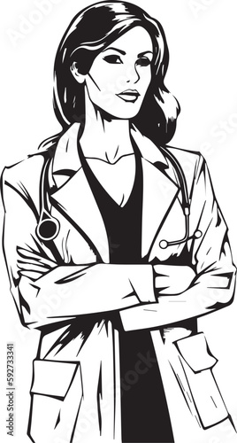 Doctor woman Vector illustration, SVG