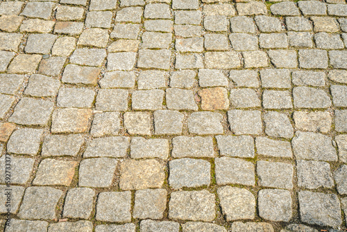 Texture with cubic stone road