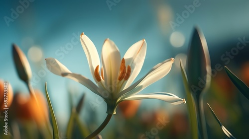 wallpaper flower lily tulip fresh beauty for poster, banner aspec ratio 16:9
