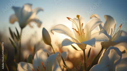 wallpaper flower lily tulip fresh beauty for poster, banner aspec ratio 16:9