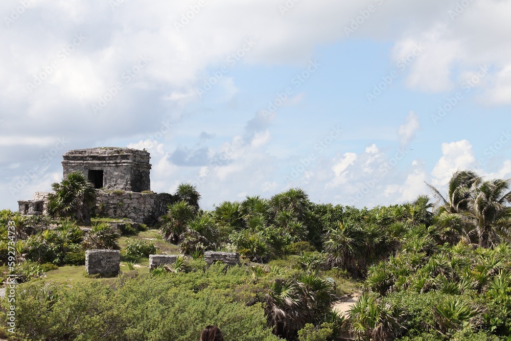 Tulum ancient mayan ruins in Mexico
