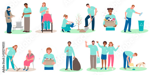 Volunteering Flat Set