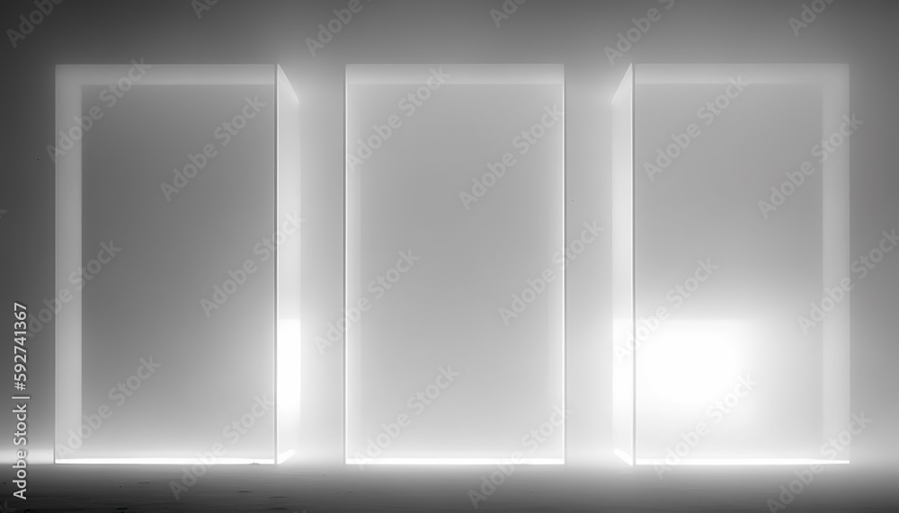 Abstract Glass Panel Frame Background - Generative AI Abstract Glass Panel Frame Background - Generative AI