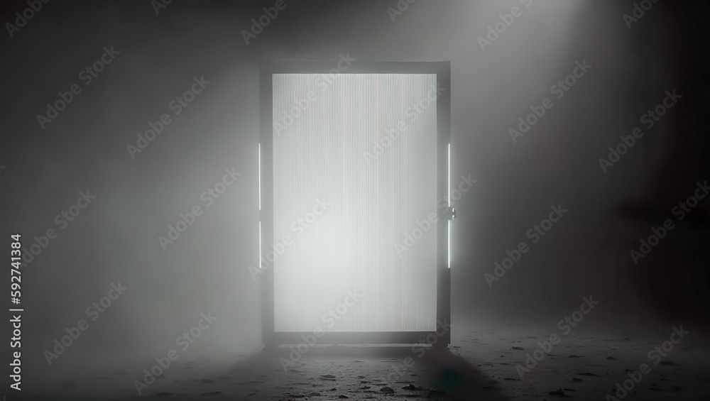 Abstract Glass Panel Frame Background - Generative AI Abstract Glass Panel Frame Background - Generative AI