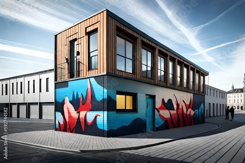 Gebäude mit Graffiti
