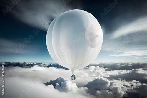 Weather Balloon. Neural network AI generated art