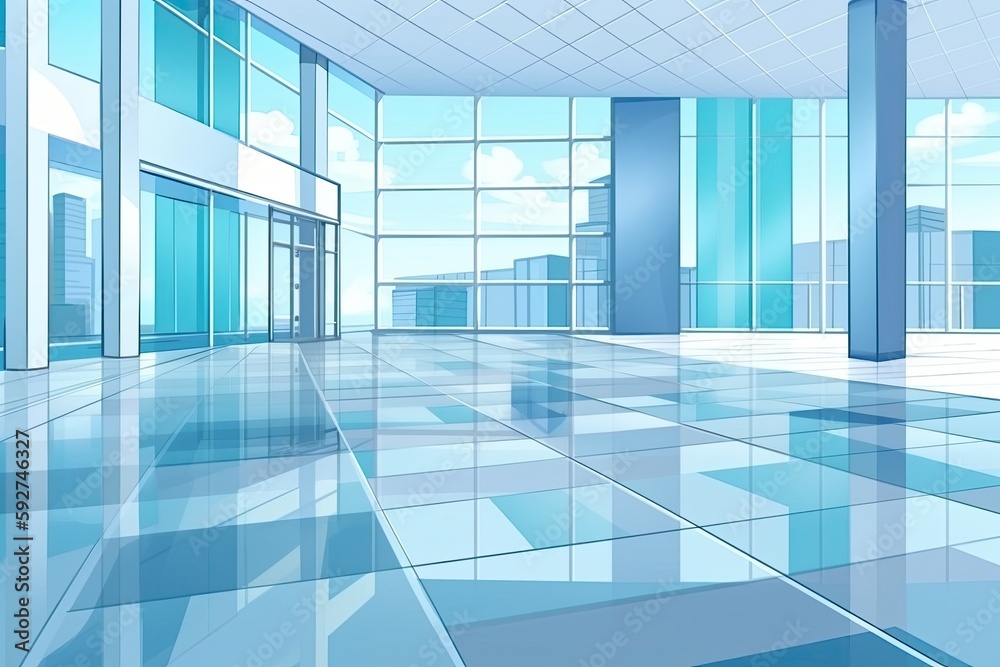 Hotel lobby indistinct. Generative AI Hotel lobby indistinct. Generative AI