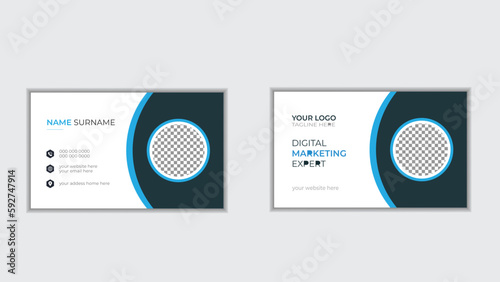 Modern business card design . double sided business card design template.