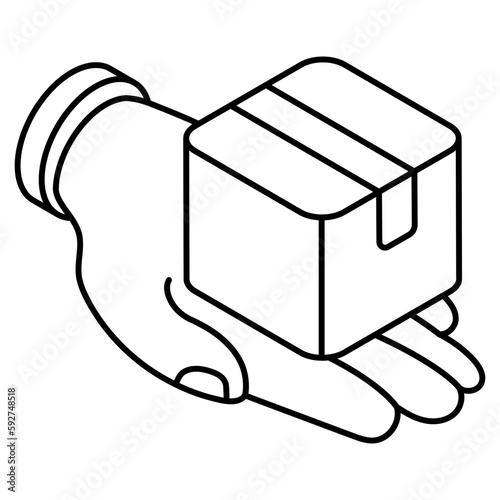 Premium download icon of parcel care