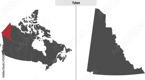 map of Yukon province of Canada