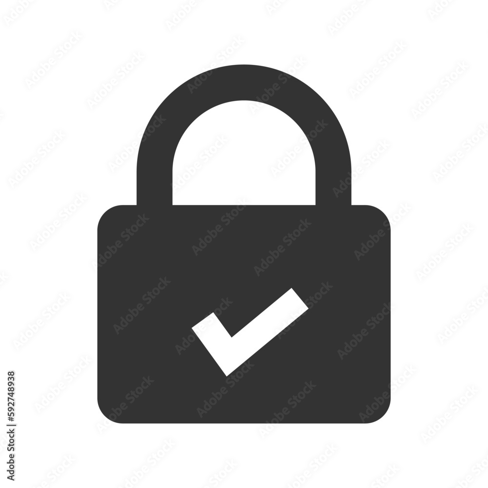 Padlock icon Security symbol. Protection icon. Lock icon with check mark Shield locked and unlocked Safety system concept. Cyber Security Virus protection Guard. middle Protection icon. Padlock icon Security symbol. Protection icon. Lock icon with check mark Shield locked and unlocked Safety system concept. Cyber Security Virus protection Guard. middle Protection icon.