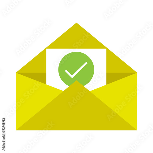 Email message sent successfully.  Open mail Envelope with incoming message.  New incoming messages with notification. unopened unread Message notification alert reminder. Unread email notification. 