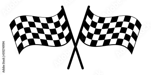 finish flag icon. Finish line Success concept. Finish Banner Speed Flag. Competition sport Race flag symbol. Start and Winner Finish banner racing grunge flag tire track checker marks, runners sport.